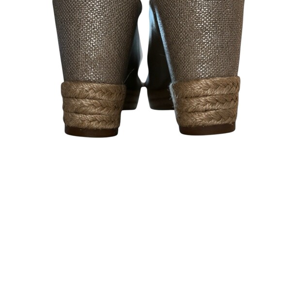 TORY BURCH Plata Royal MAJORCA Platform Wedge Peep Toe Sandals 39/9 - Picture 5 of 13